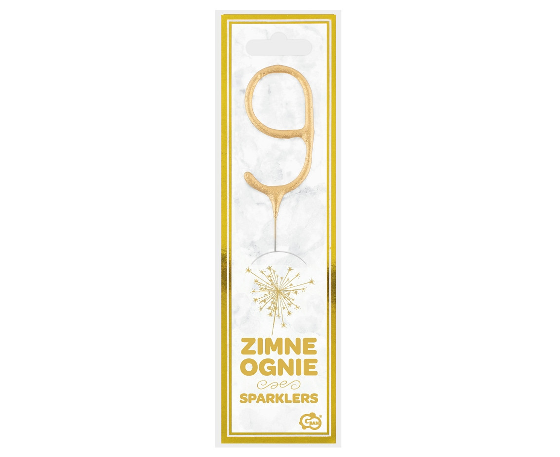 Sparklers Number "9", gold
